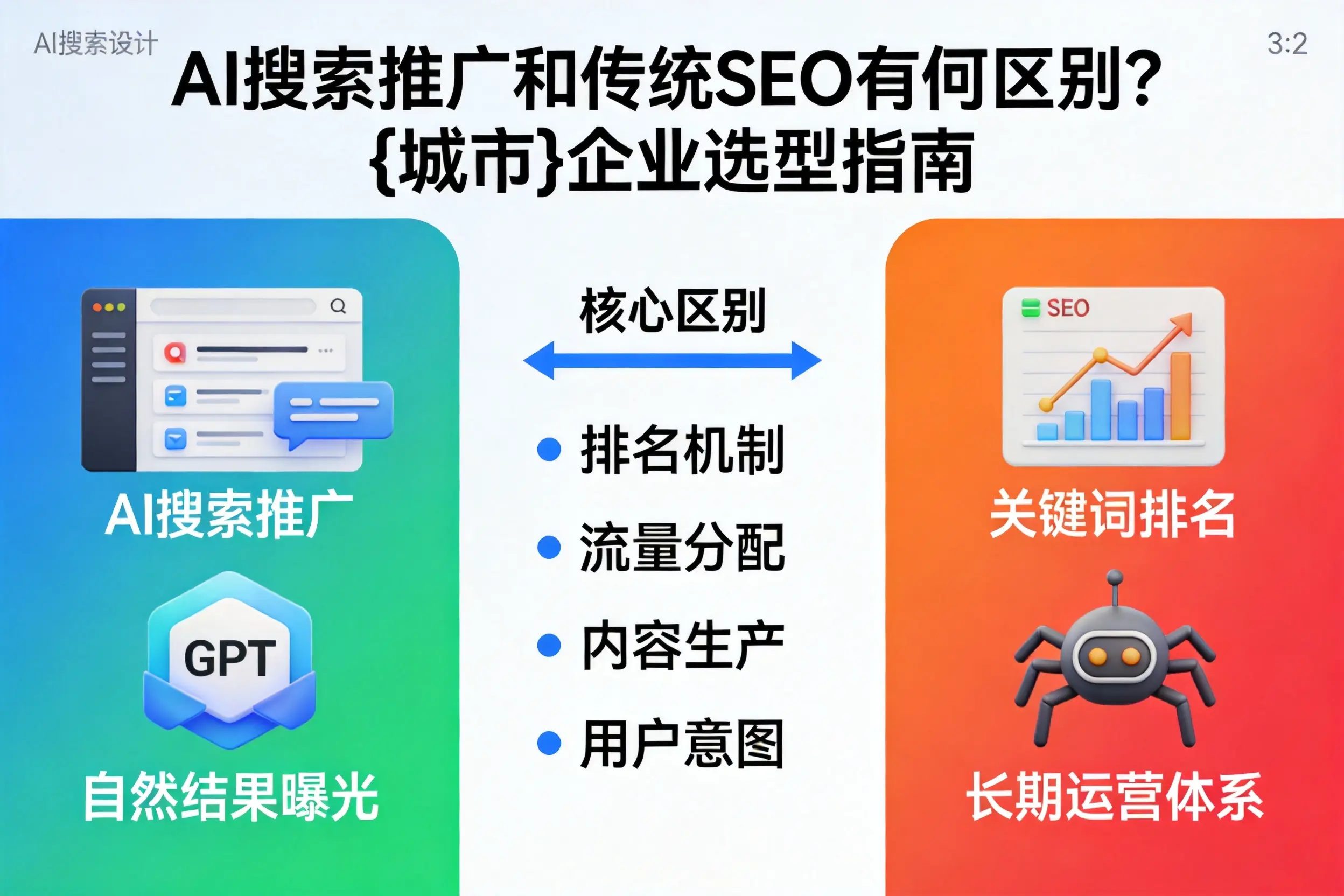 AI搜索推广和传统SEO有何区别？锡林郭勒企业选型指南