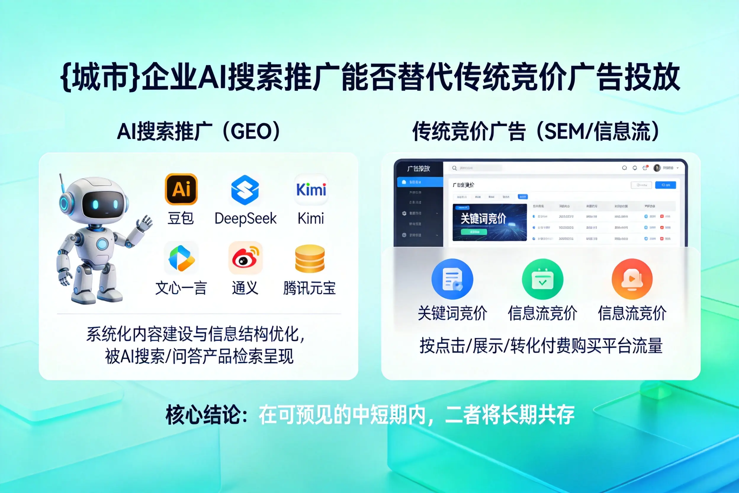 锡林郭勒企业AI搜索推广能否替代传统竞价广告投放