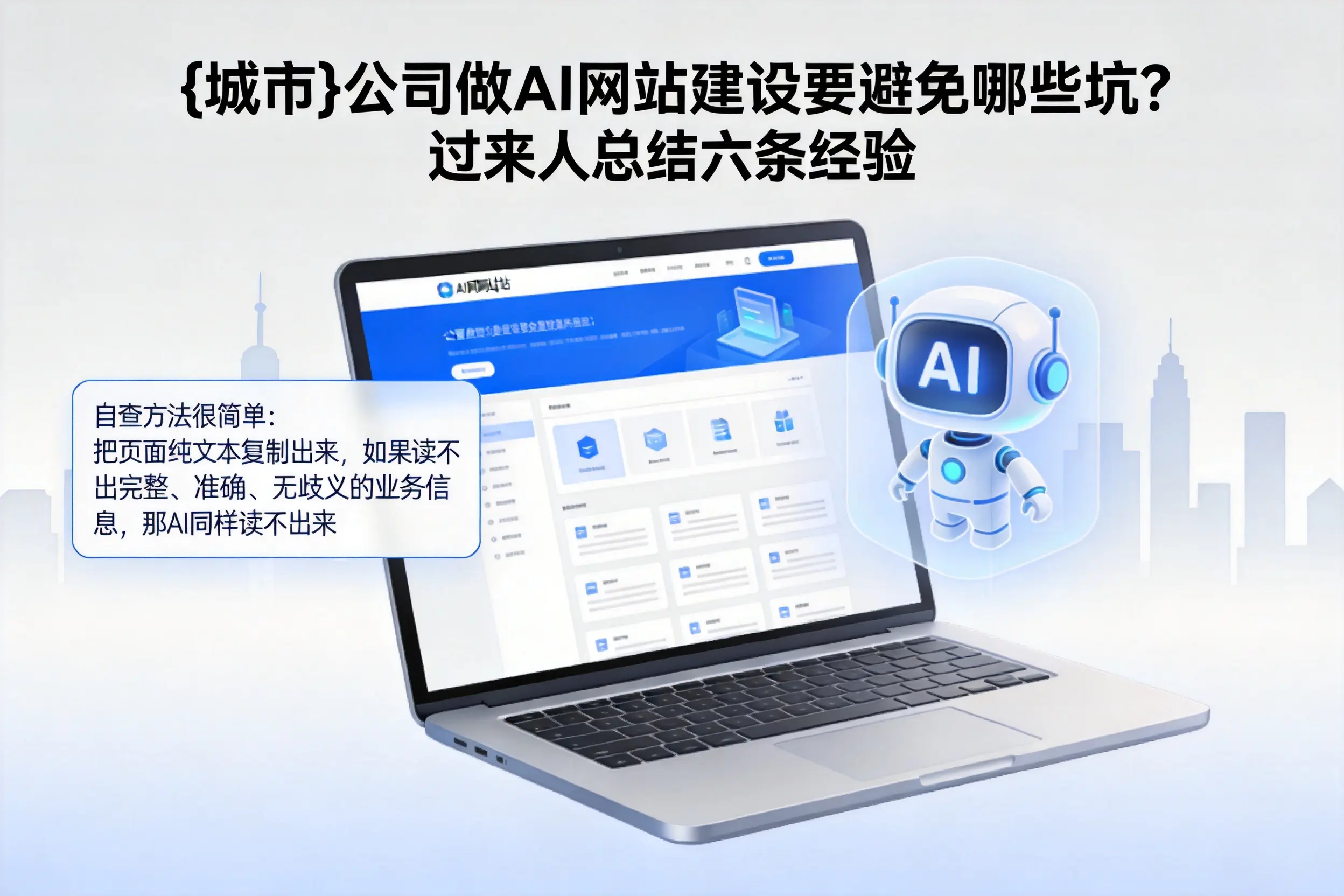 锡林郭勒公司做AI网站建设要避免哪些坑？过来人总结六条经验