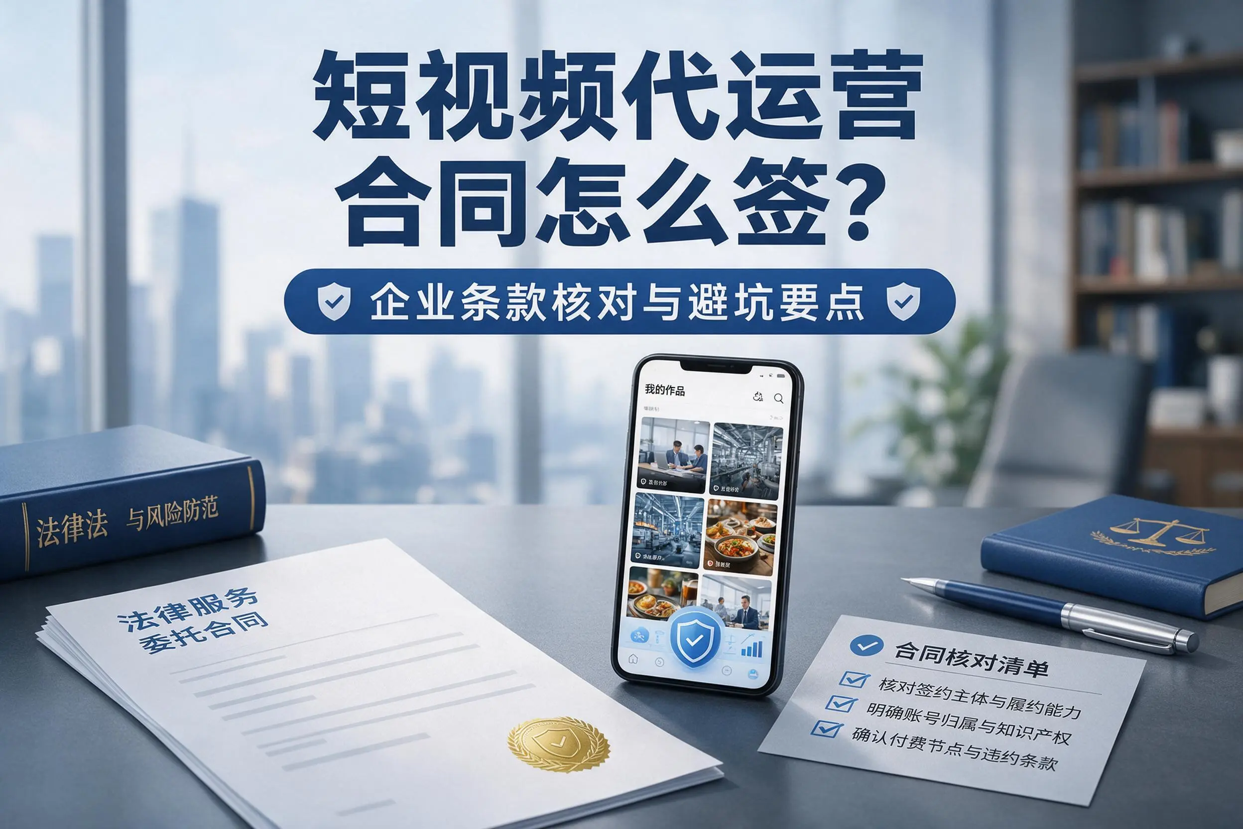 短视频代运营合同怎么签？锡林郭勒企业条款核对与避坑要点