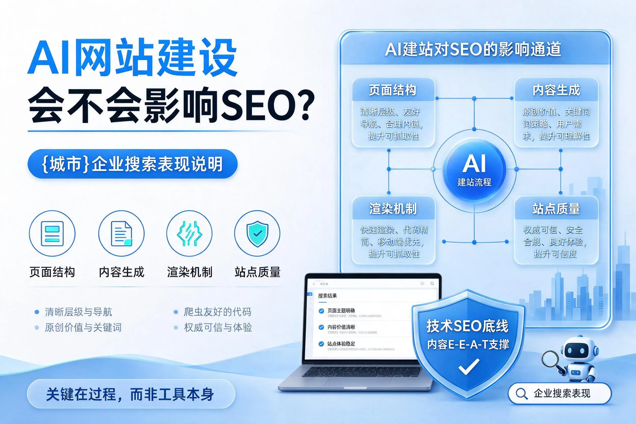 AI网站建设会不会影响SEO?锡林郭勒企业搜索表现说明