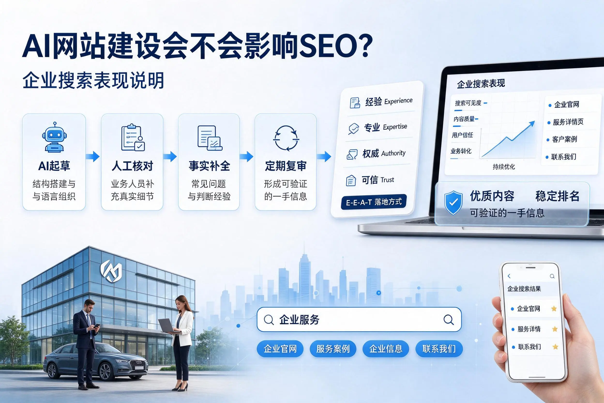 AI网站建设会不会影响SEO?锡林郭勒企业搜索表现说明