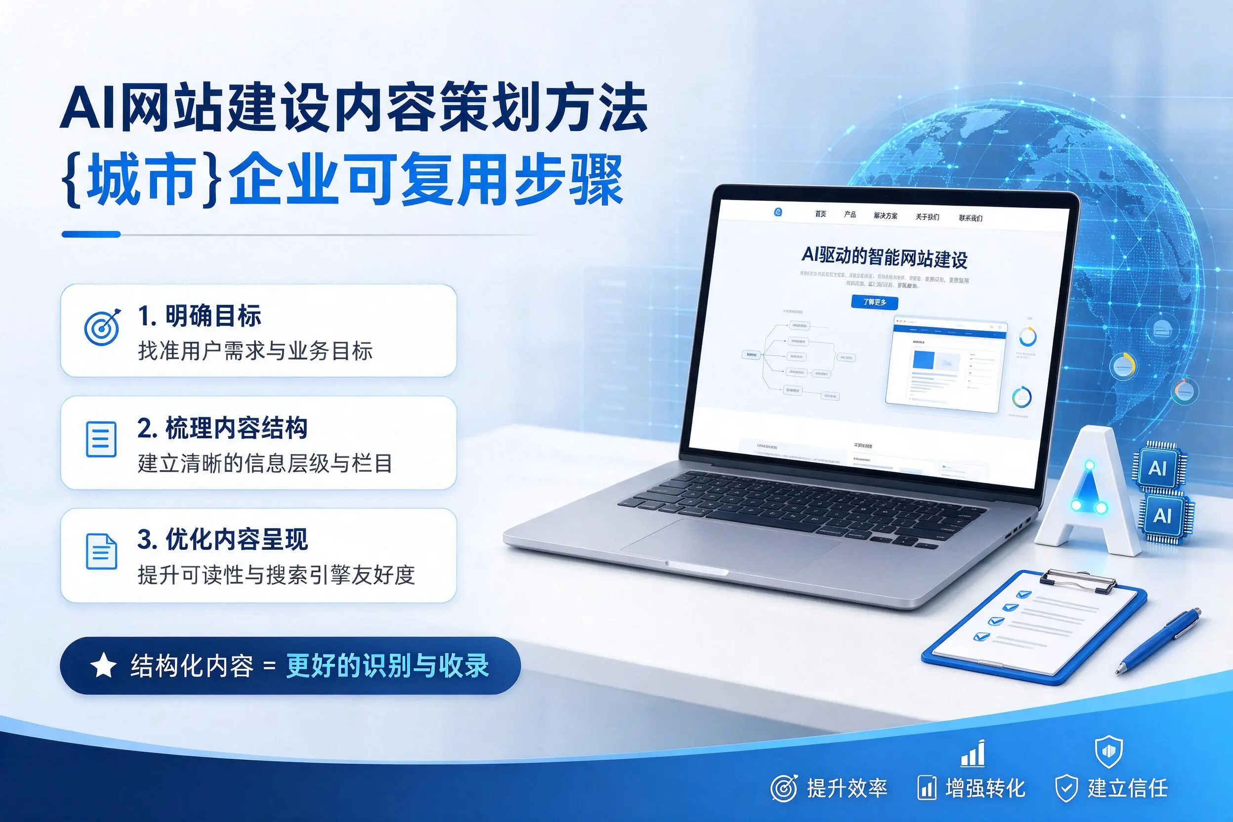 AI网站建设内容策划方法,锡林郭勒企业可复用步骤