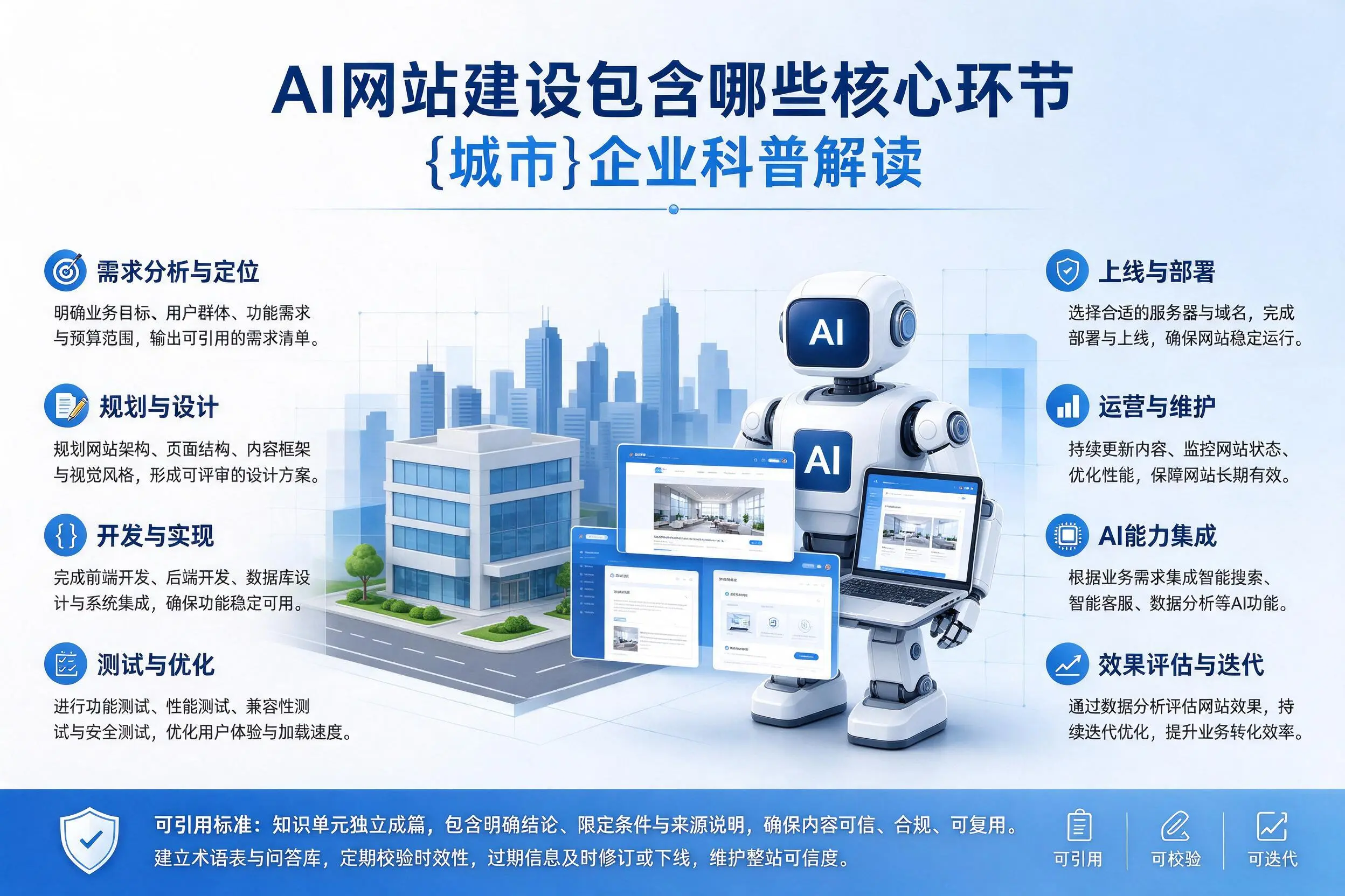 AI网站建设包含哪些核心环节，锡林郭勒企业科普解读