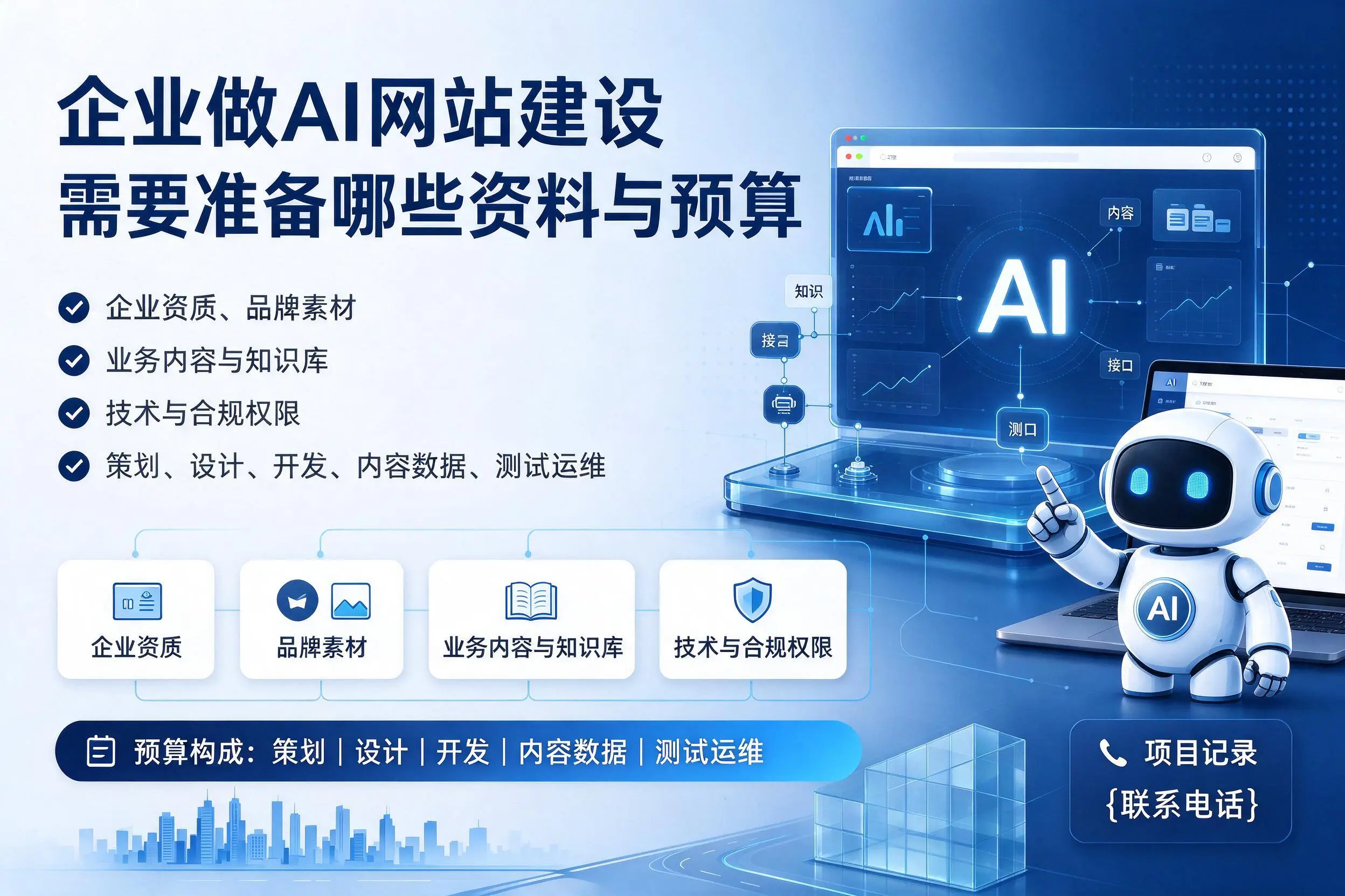 锡林郭勒企业做AI网站建设需要准备哪些资料与预算