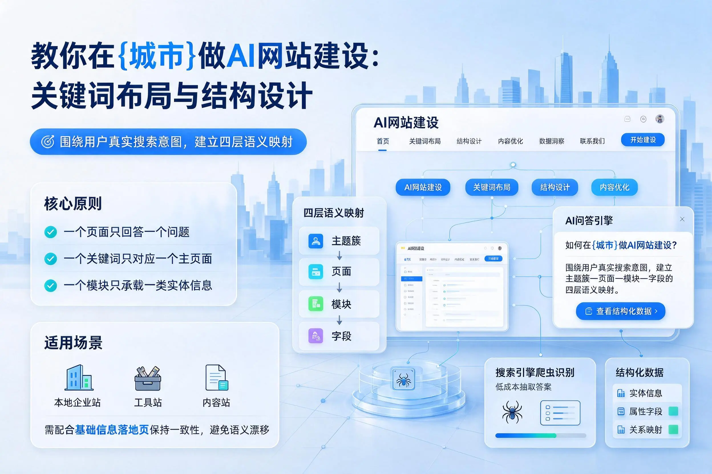 教你在锡林郭勒做AI网站建设:关键词布局与结构设计